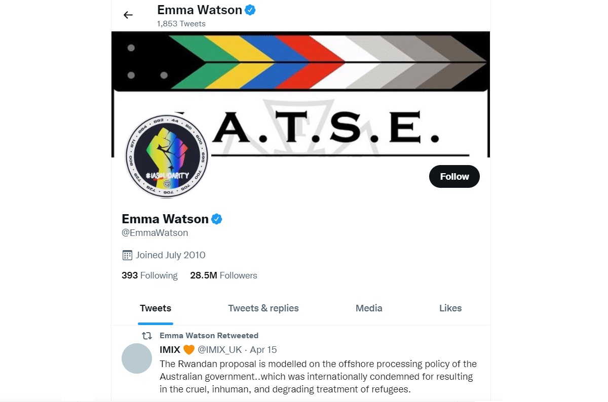 Tài khoản Twitter của Emma Watson